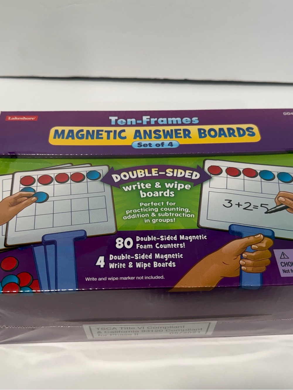 Lakehood Purple Ten-Frames Magnetic Answer Boards - Set of 4